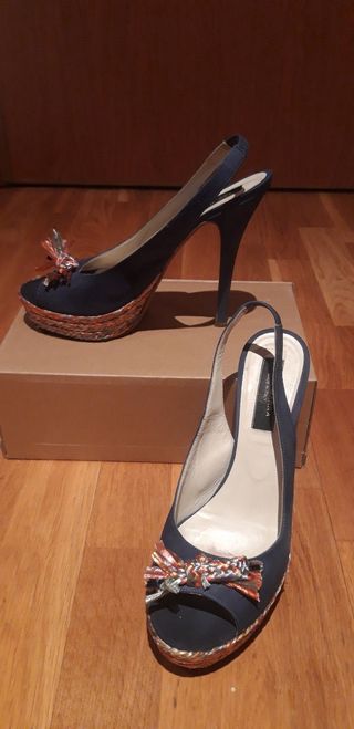 Zapatos Gianni Marra Talla 40 Azul Multicolor