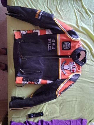 Chaqueta moto hombre 