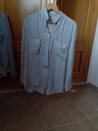 Camisa Bershka rayas blanca