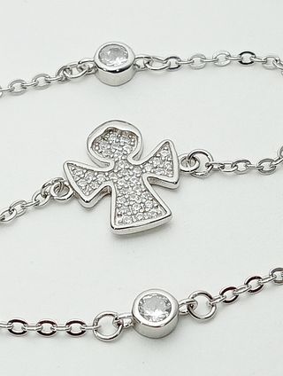 Pulsera Ángel de la Guarda Plata de Ley