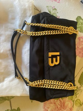 Bolso Bimba y Lola Negro Cadena Dorada