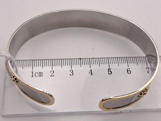 Pulsera Acero y Oro 18K con Flores