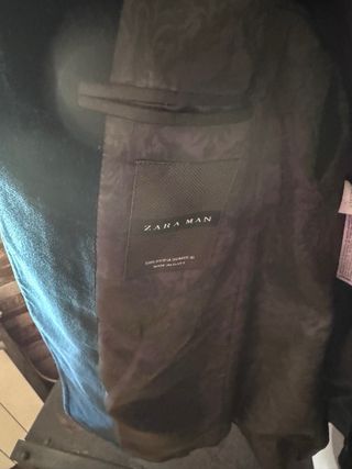 Americana de ante azul para hombre