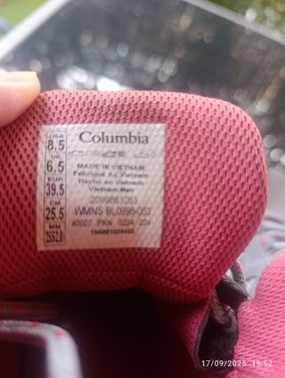 Botas de montaña grises y negras Columbia, 39,5. 