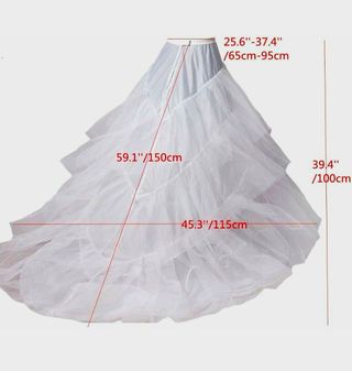 Enagua para vestidos de cola