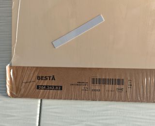 Panel superior de cristal vidrio 180 BESTÅ beige