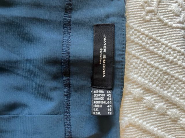 Falda Terciopelo Bordada Plata