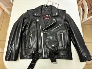 Chaqueta de cuero Alex para niño 8-9 años - Negra