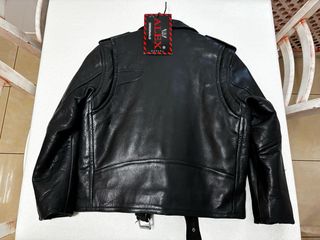 Chaqueta de cuero Alex para niño 8-9 años - Negra
