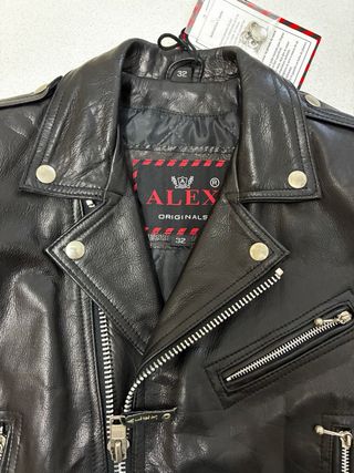 Chaqueta de cuero Alex para niño 8-9 años - Negra