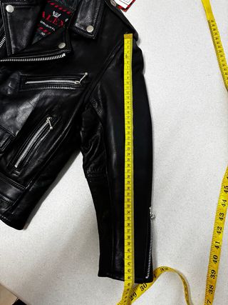 Chaqueta de cuero Alex para niño 8-9 años - Negra