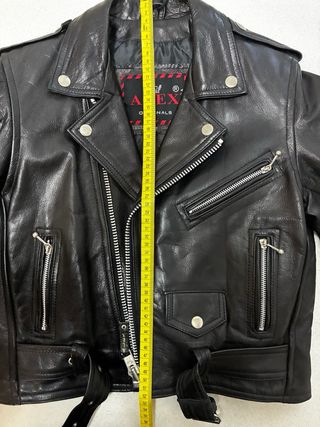 Chaqueta de cuero Alex para niño 8-9 años - Negra