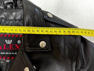 Chaqueta de cuero Alex para niño 8-9 años - Negra