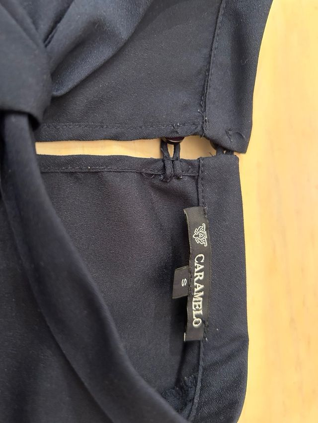 Conjunto Caramelo Top y Pantalón Azul