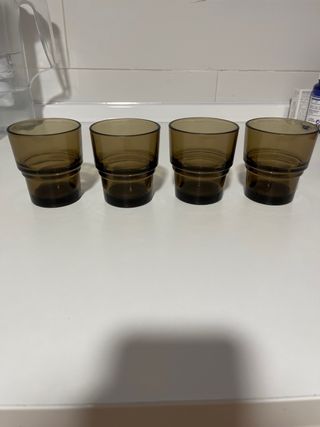 4 Vasos Duralex Marrones