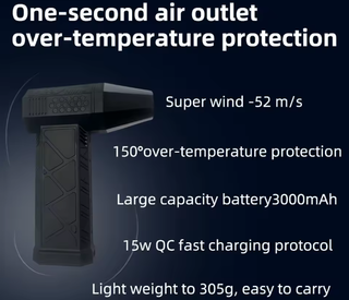 Miniventilador Turbo Inalámbrico de Mano