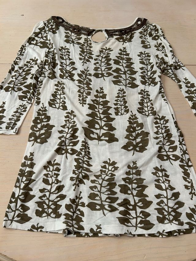 Blusa Cortefiel M Estampado Hojas Marrón