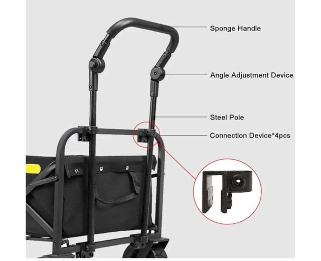 Manija para carrito de transporte