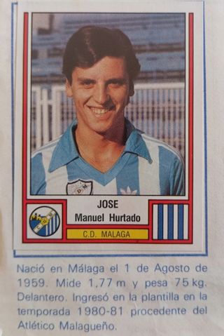 CD MÁLAGA LOTE 20 CROMOS RECORTADOS AÑOS 1982-90