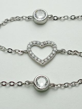Pulsera Corazón Plata de Ley 925