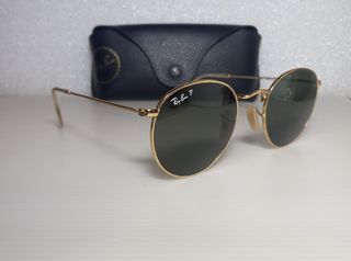 Ray-Ban Round Metal Polarizadas Doradas