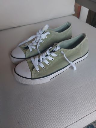 Zapatillas lona verde