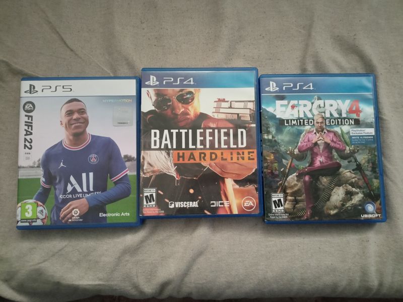 Imagen de Lote Juegos PS4 y PS5: FIFA 22, Far Cry 4, Battlef