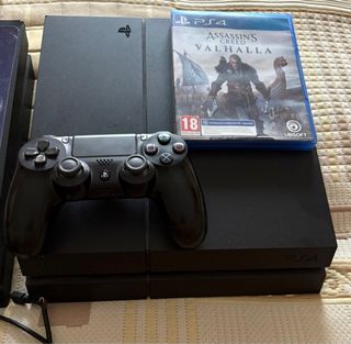2 PS4 con mando y juego Assassin's Creed Valhalla