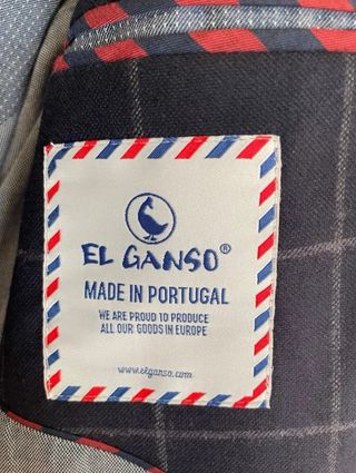 Chaqueta americana El Ganso cuadros azul