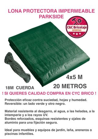 Lona Protectora Impermeable Parkside 4x5 metros