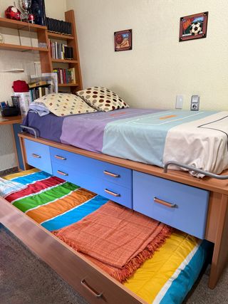 CONJUNTO JUVENIL COMPLETO: CAMA NIDO + ESCRITORIO 