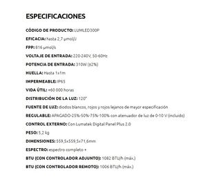 LED 300W ATTIS300 LUMATEK EN PROMOCION