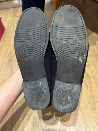 Mocasines de ante negros mujer