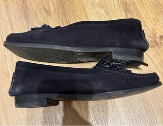Mocasines de ante negros mujer