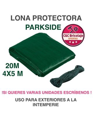Lona Protectora Parkside 20 Metros 4x5 Metros