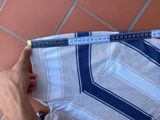 Polo Tommy Hilfiger Rayas Beige, Blanco y Azul