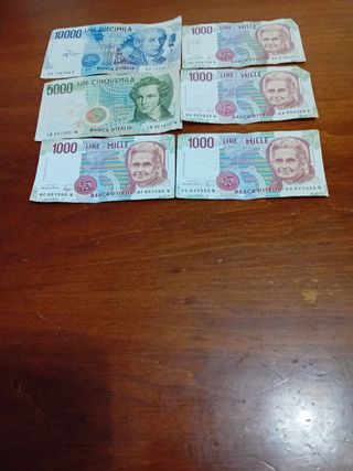 Lote 5 Banconote Lire Italiane