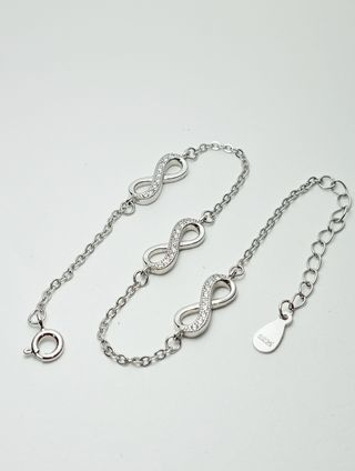 Pulsera 3 Infinitos Plata Ley 925
