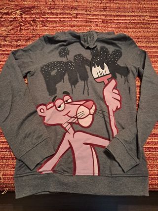 Sudadera Bershka Pantera Rosa Talla M