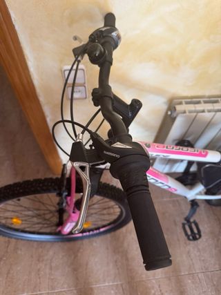 Bicicleta de Montaña Blanca y Rosa