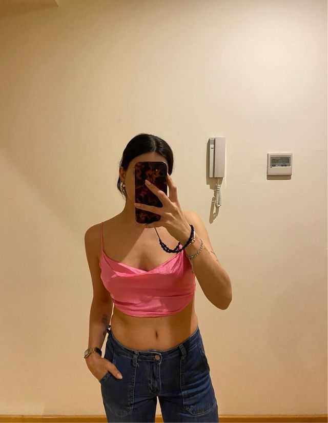 Top rosa Bershka fiesta 