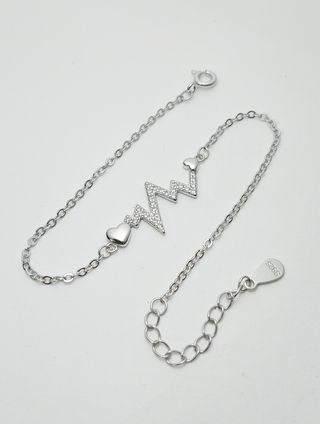 Pulsera Plata 925 Corazón Latido