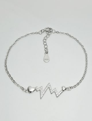 Pulsera Plata 925 Corazón Latido