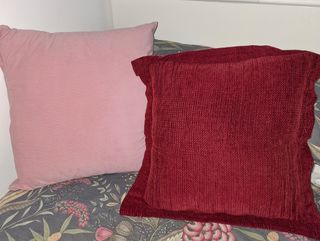 2 Cojines Rosa y Rojo