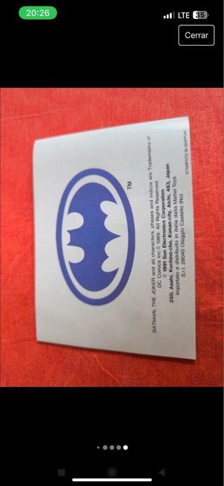 Batman Game Boy COMPLETO PAL Ita