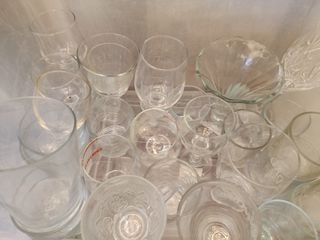 Copas de cristal transparentes