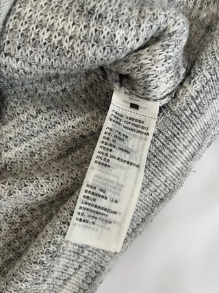 Hollister Grey Oversize Knit Sweater Vigore Size X