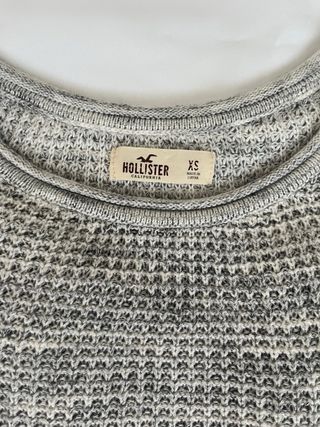 Hollister Grey Oversize Knit Sweater Vigore Size X