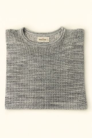 Hollister Grey Oversize Knit Sweater Vigore Size X