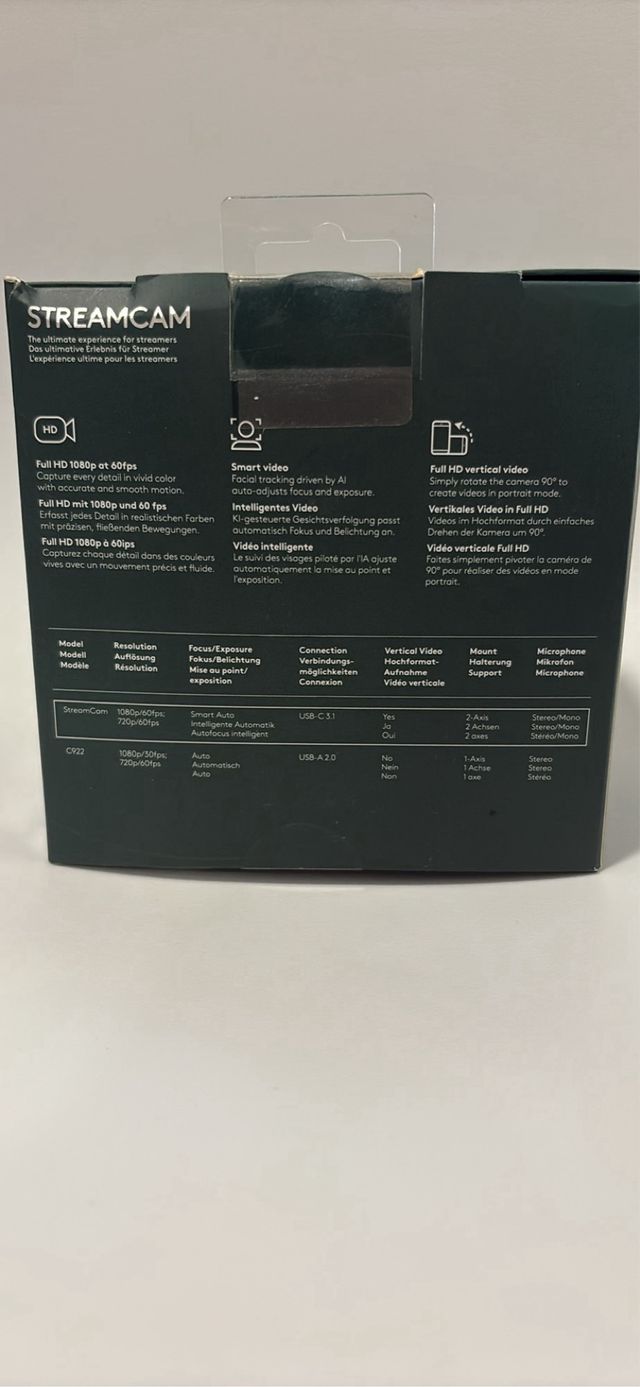 Logitech StreamCam 1080p 60fps Cámara Web